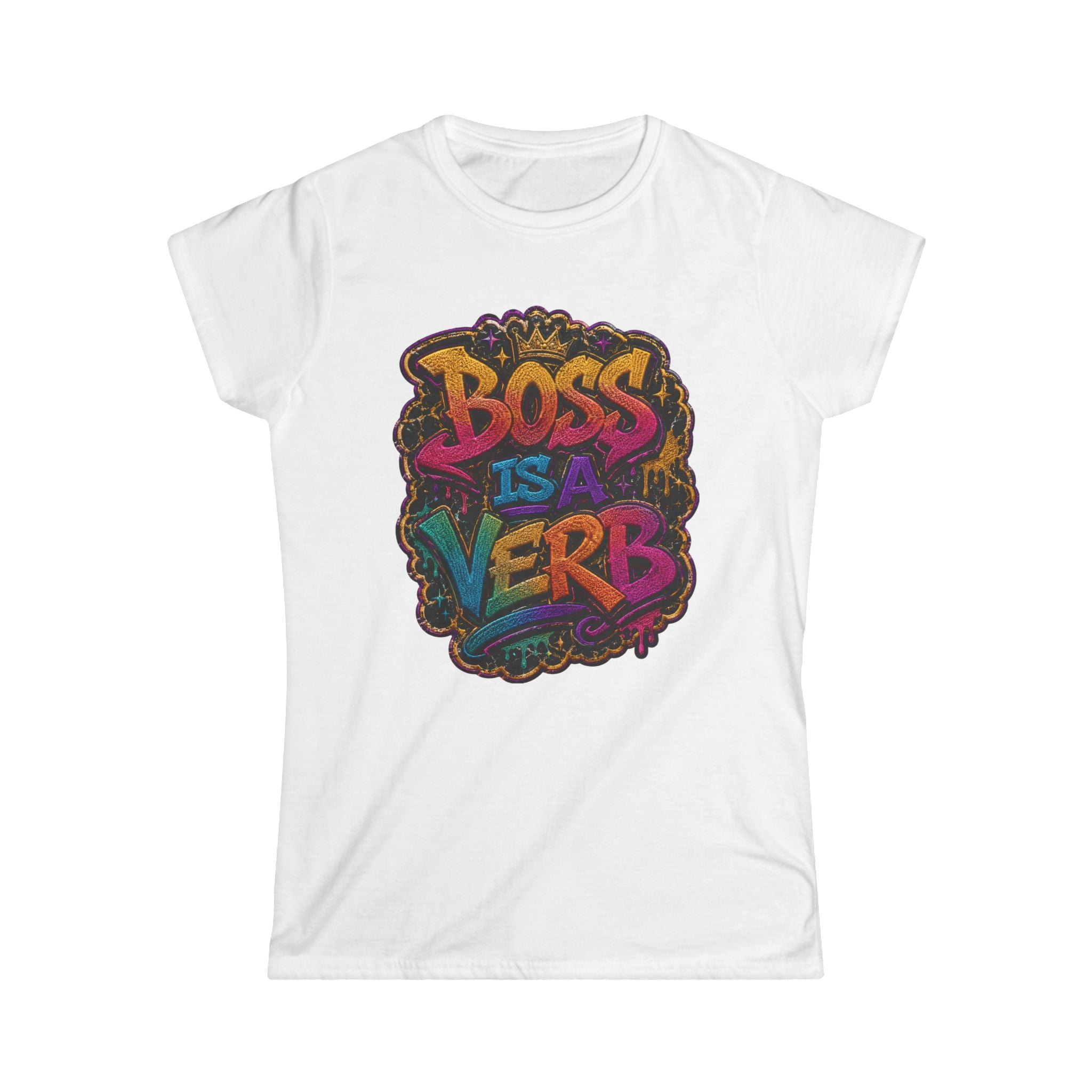 Boss Is a Verb Graphic Tee — Empowering Women's Leadership Shirt