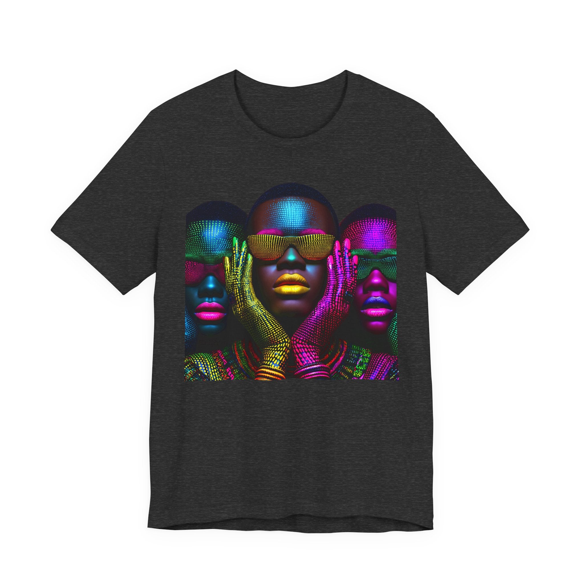 Afrofuturist Neon Faces T-Shirt