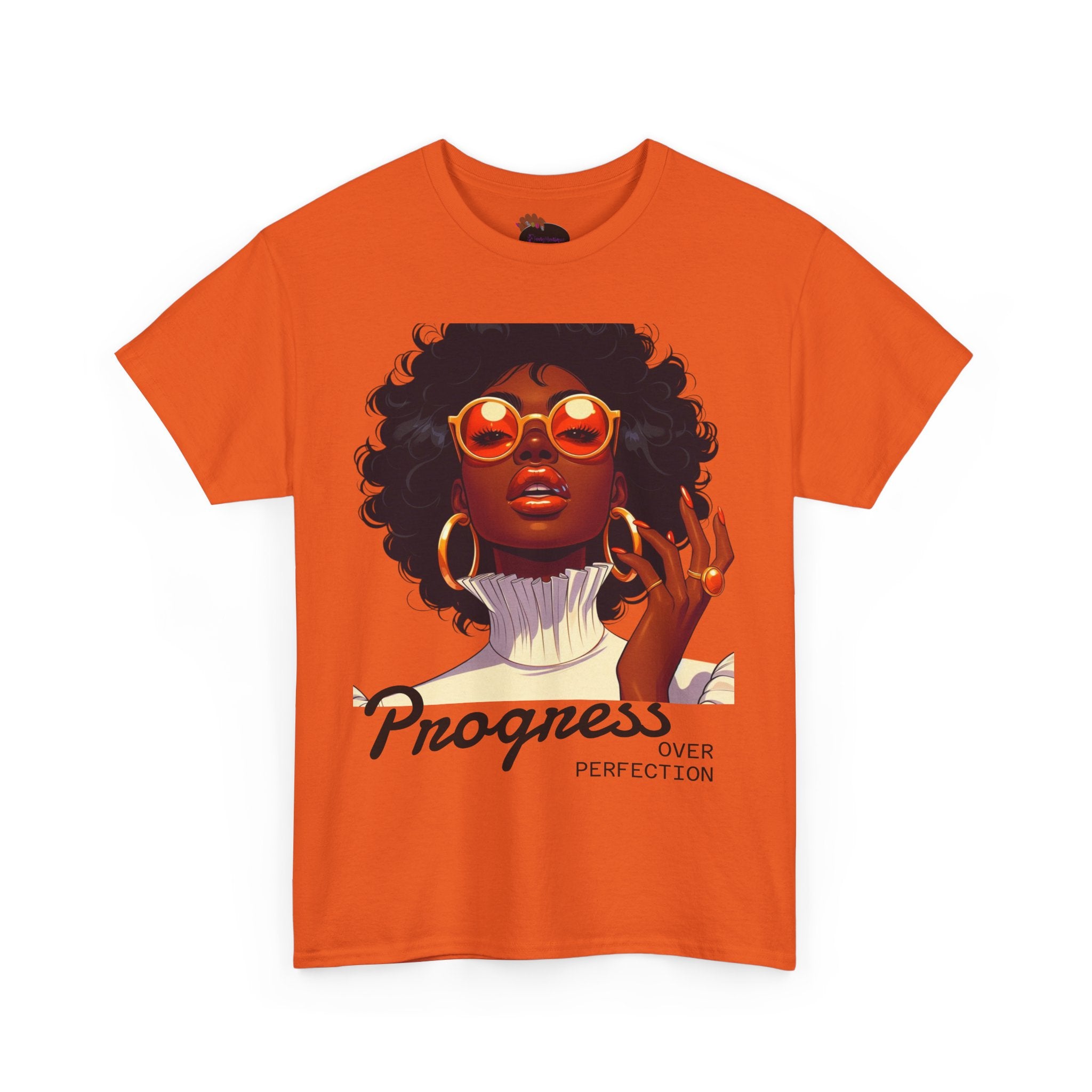 Progress Over Perfection Heavy Cotton Tee - Empowering Fashion for Everyday Confidence