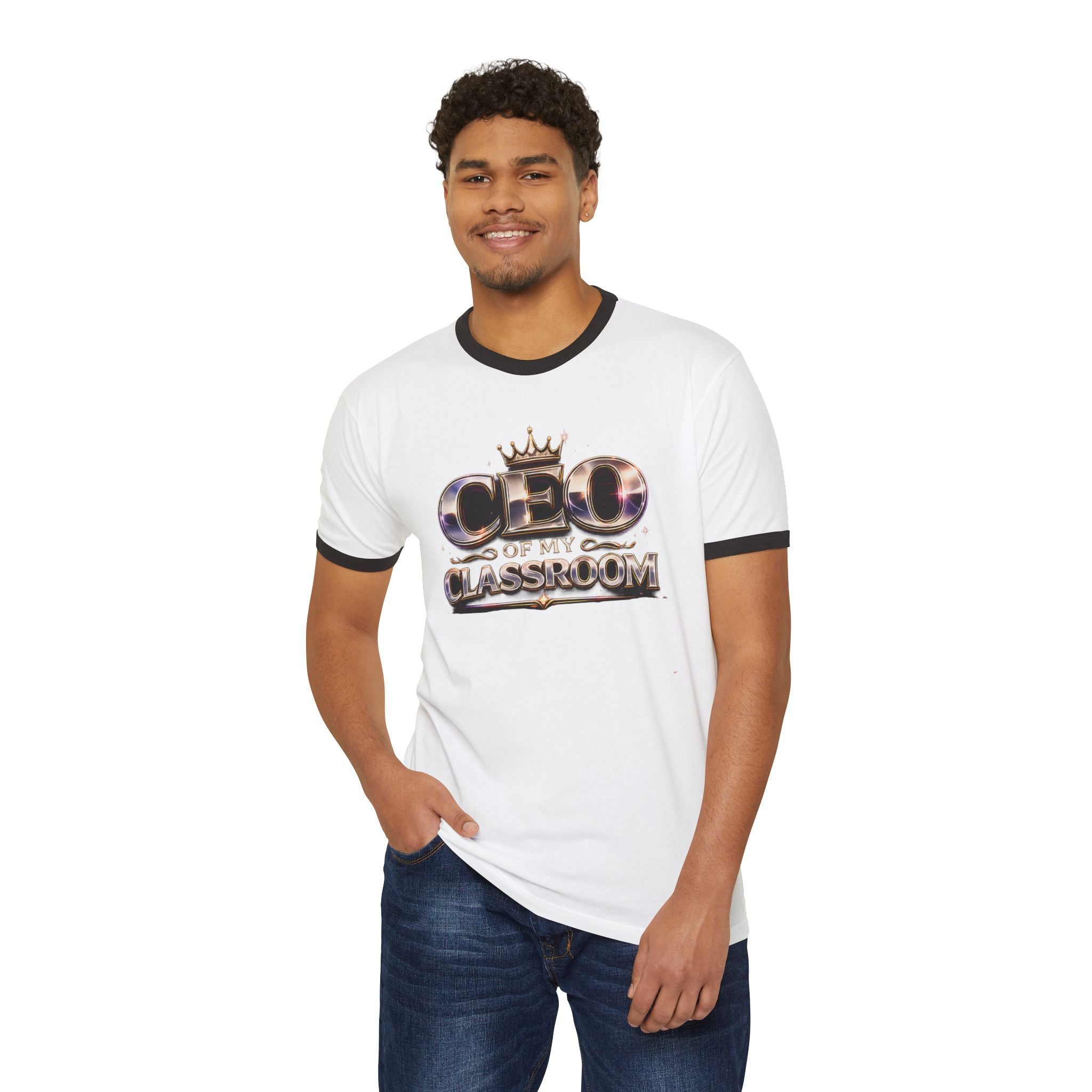 CEO of My Classroom Ringer T-Shirt — Funny Teacher Shirt for Educators