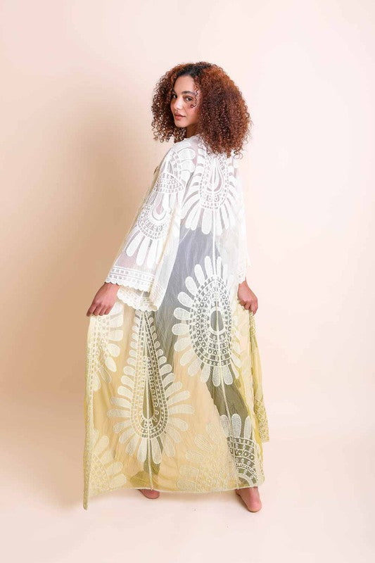 Ombre Bohemian Lace Kimono - ShopEbonyMonique