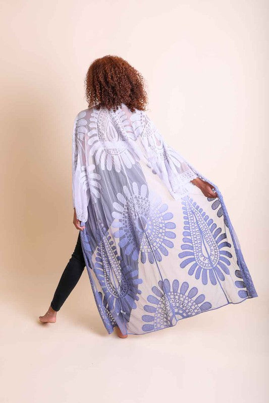 Ombre Bohemian Lace Kimono - ShopEbonyMonique