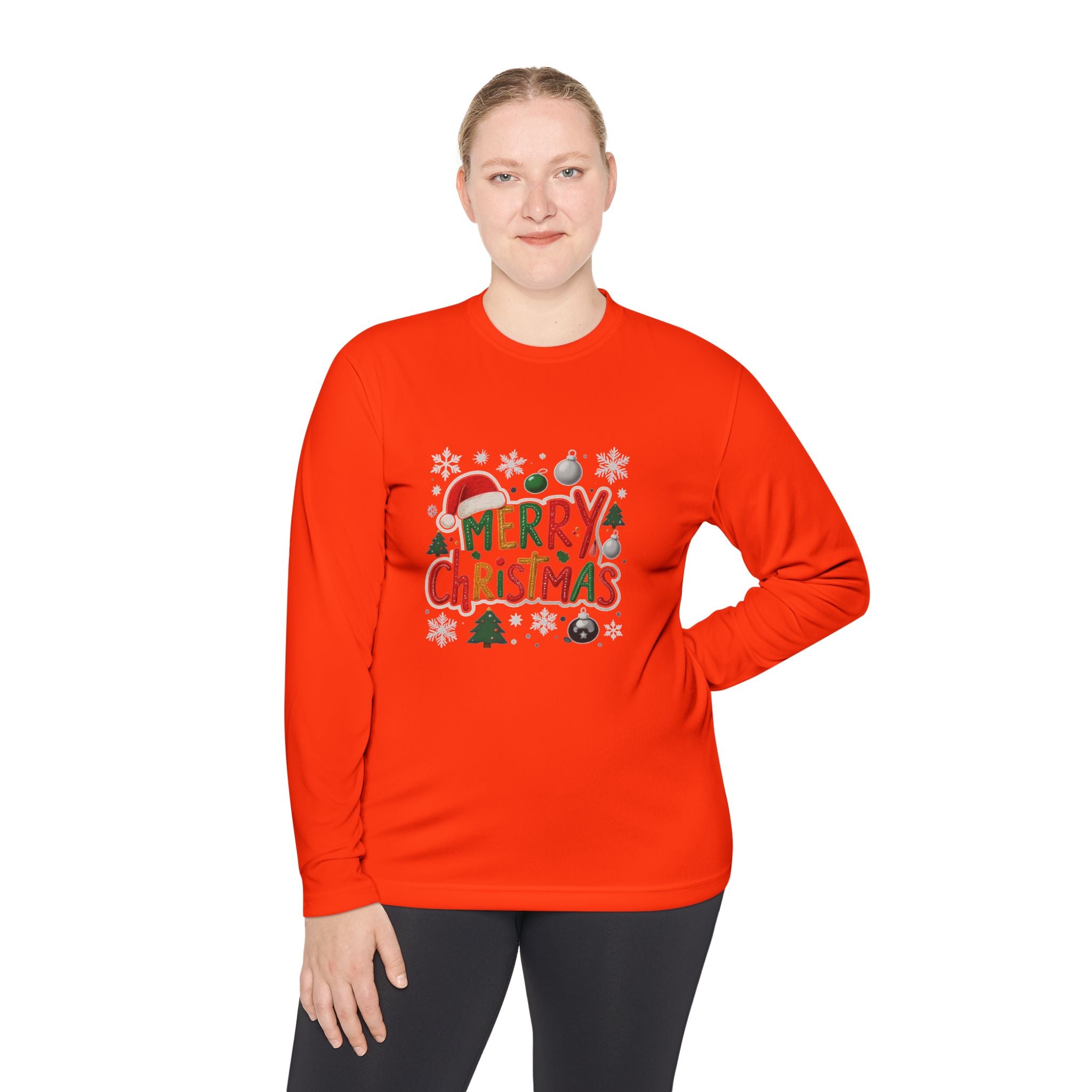 Merry Christmas Long Sleeve Tee — Festive Holiday Graphic Shirt