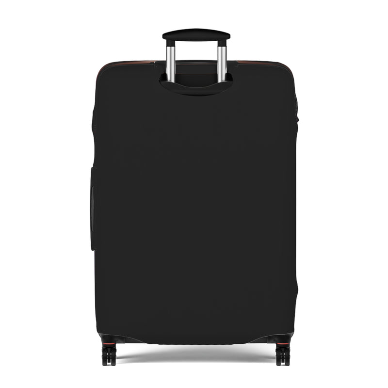 Purple Flower Stylish Luggage Cover - Elegant African American Woman Design for Travel