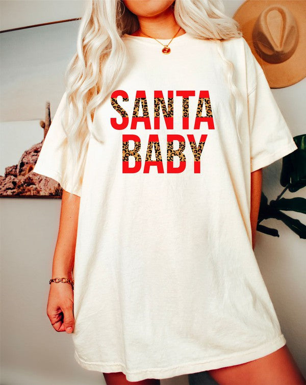 Leopard Santa Baby Graphic Tee - ShopEbonyMonique