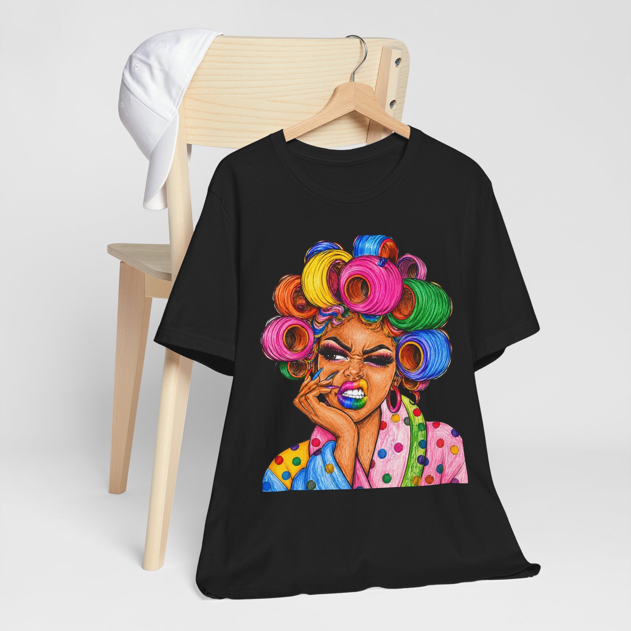 Graphic Tee — Colorful Roller Girl Illustration T-Shirt