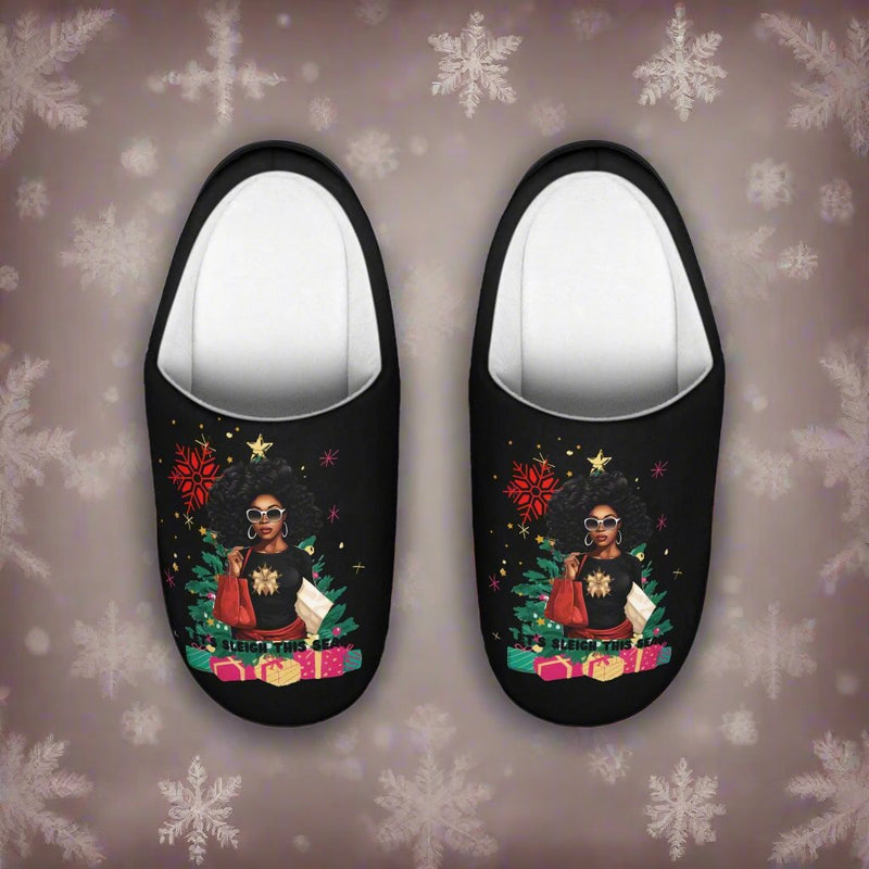 Let's Sleigh Women's Slippers - ShopEbonyMonique