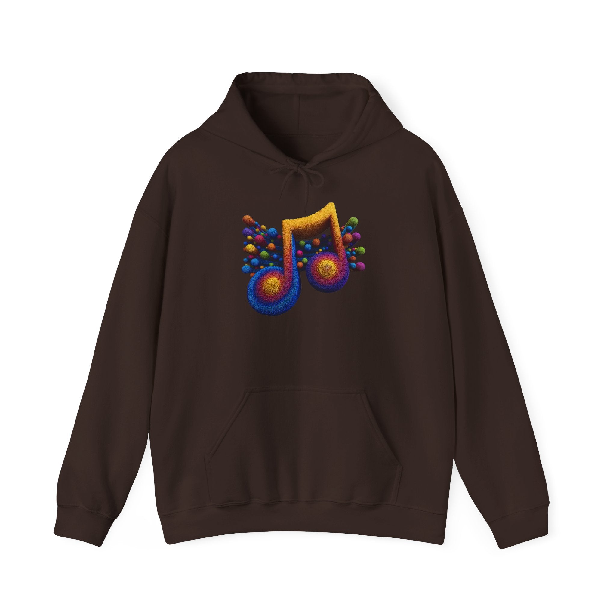 Music Notes Hoodie — Colorful Retro Musical Emoji Sweatshirt