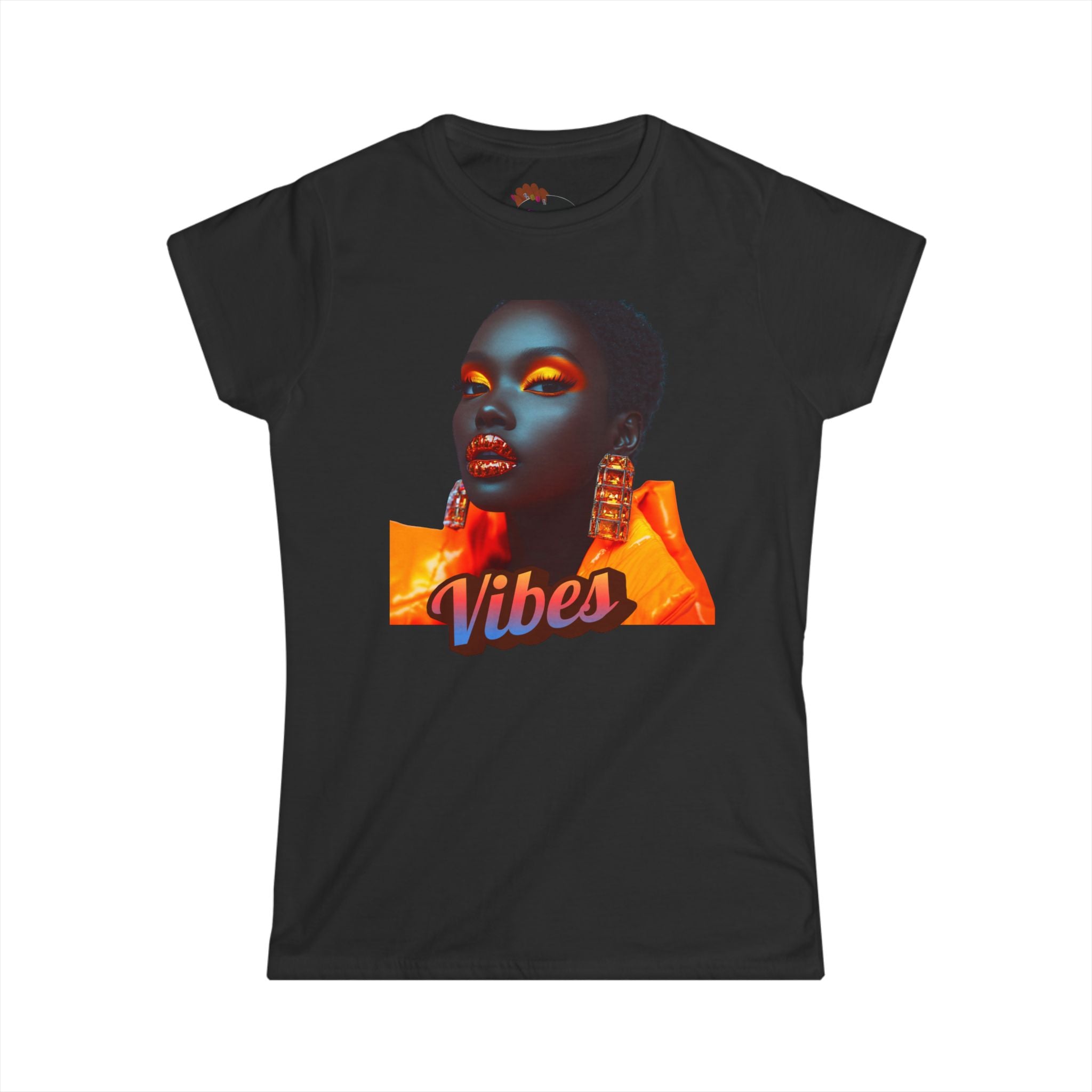 Women's Softstyle Tee - 'Vibes' Graphic Top for Trendy Fashion Lovers