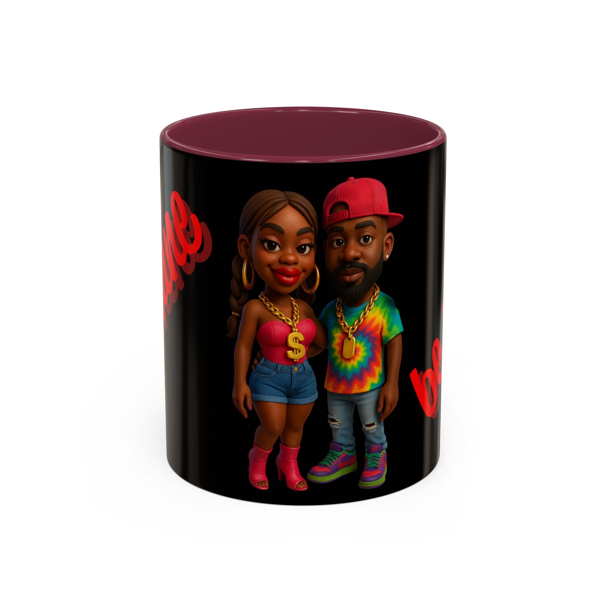 Colorful Be Mine Mug - Fun Couple Design, Perfect Gift for Love and Friendship