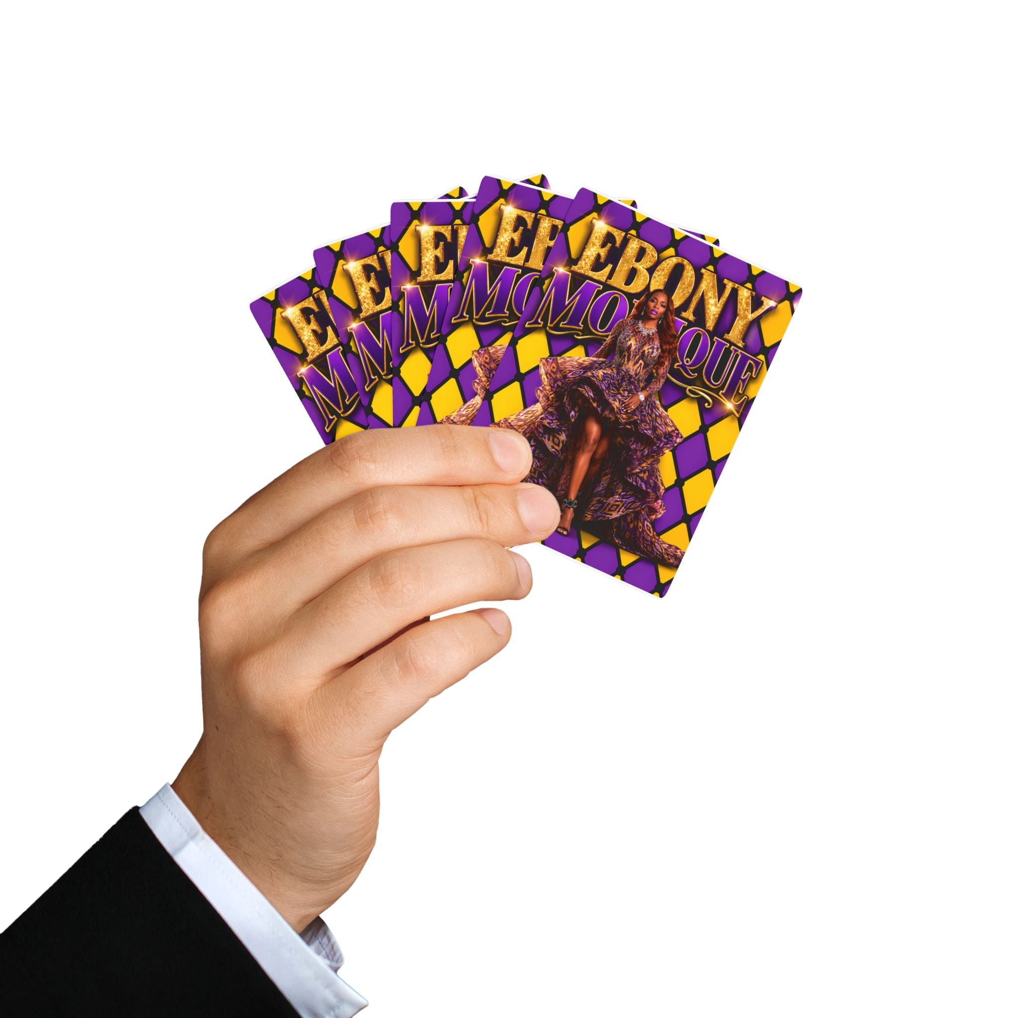 Ebony Monique Poker Playing Cards — Luxury Purple & Gold Deck