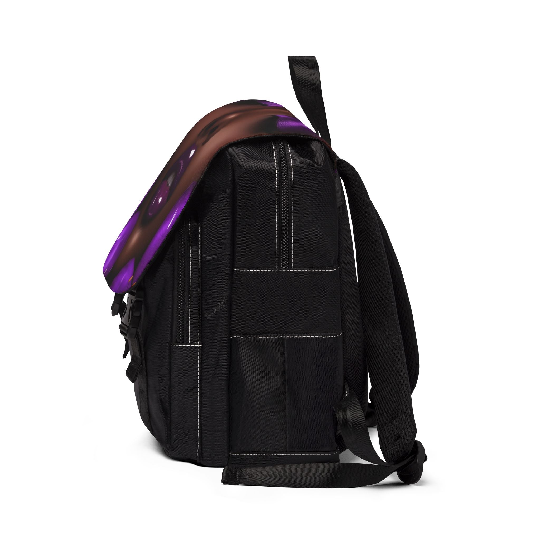 Vibrant  Black Art Backpack - Unisex Casual Shoulder Backpack with Bold Visuals