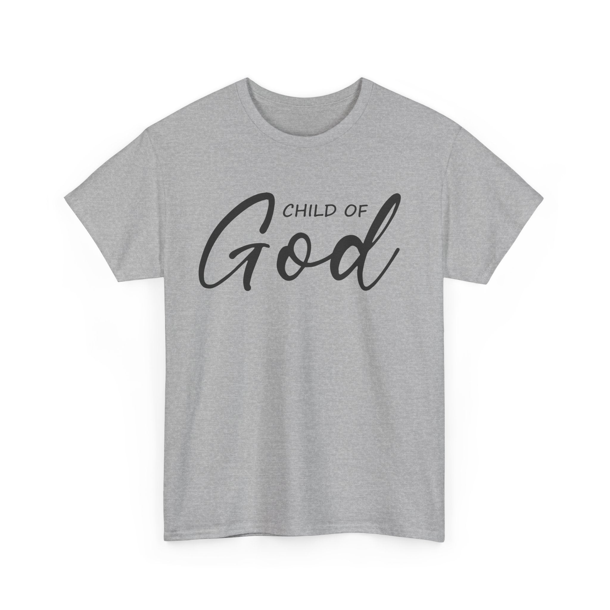 Child of God Unisex Heavy Cotton Tee - Faith T-Shirt, Spiritual Gift, Church Events, Casual Wear, Everyday Comfort