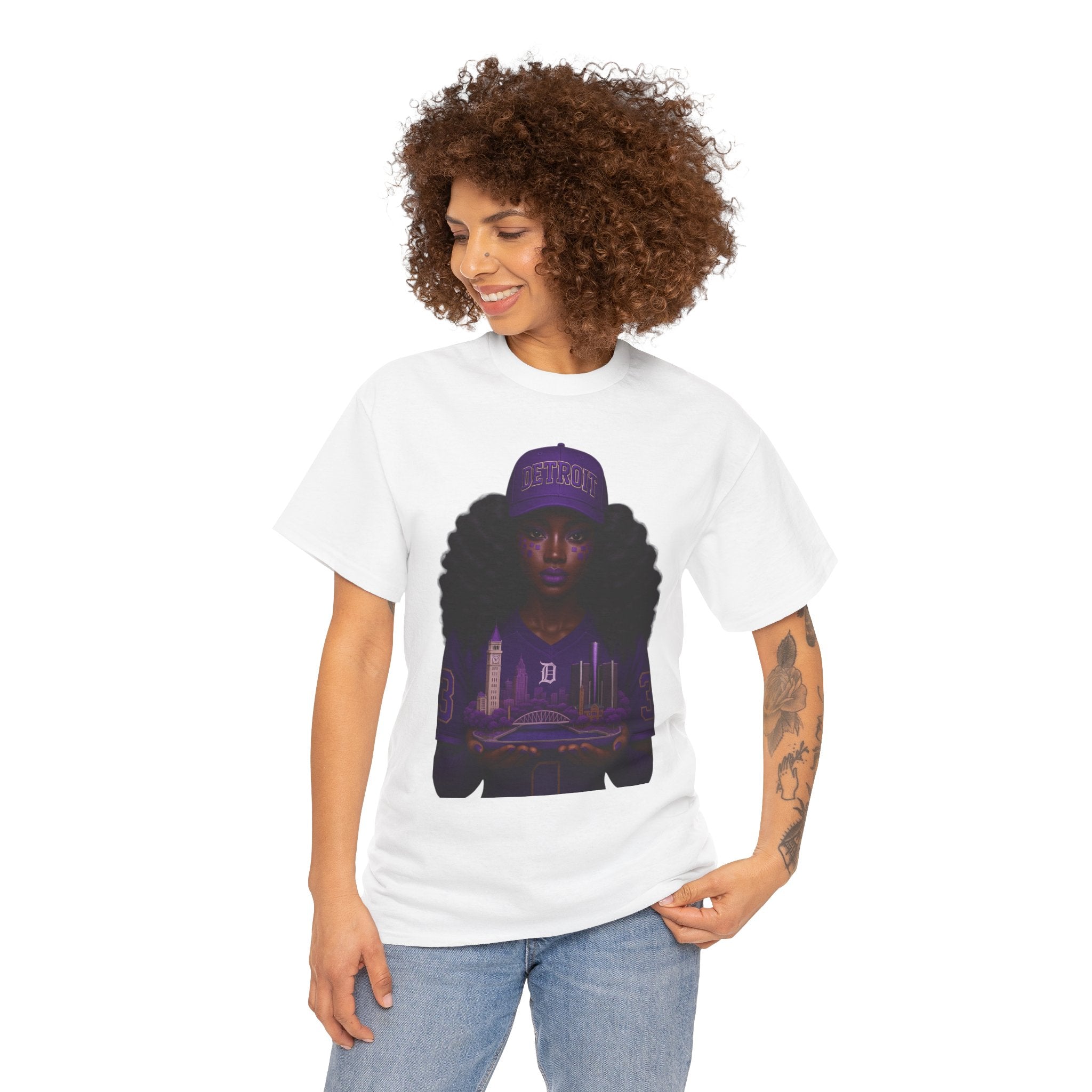 Purple Urban Culture Unisex Tee, Black Girl Magic Shirt, Empowerment T-Shirt, Hip Hop Fashion Top, Streetwear Outfit