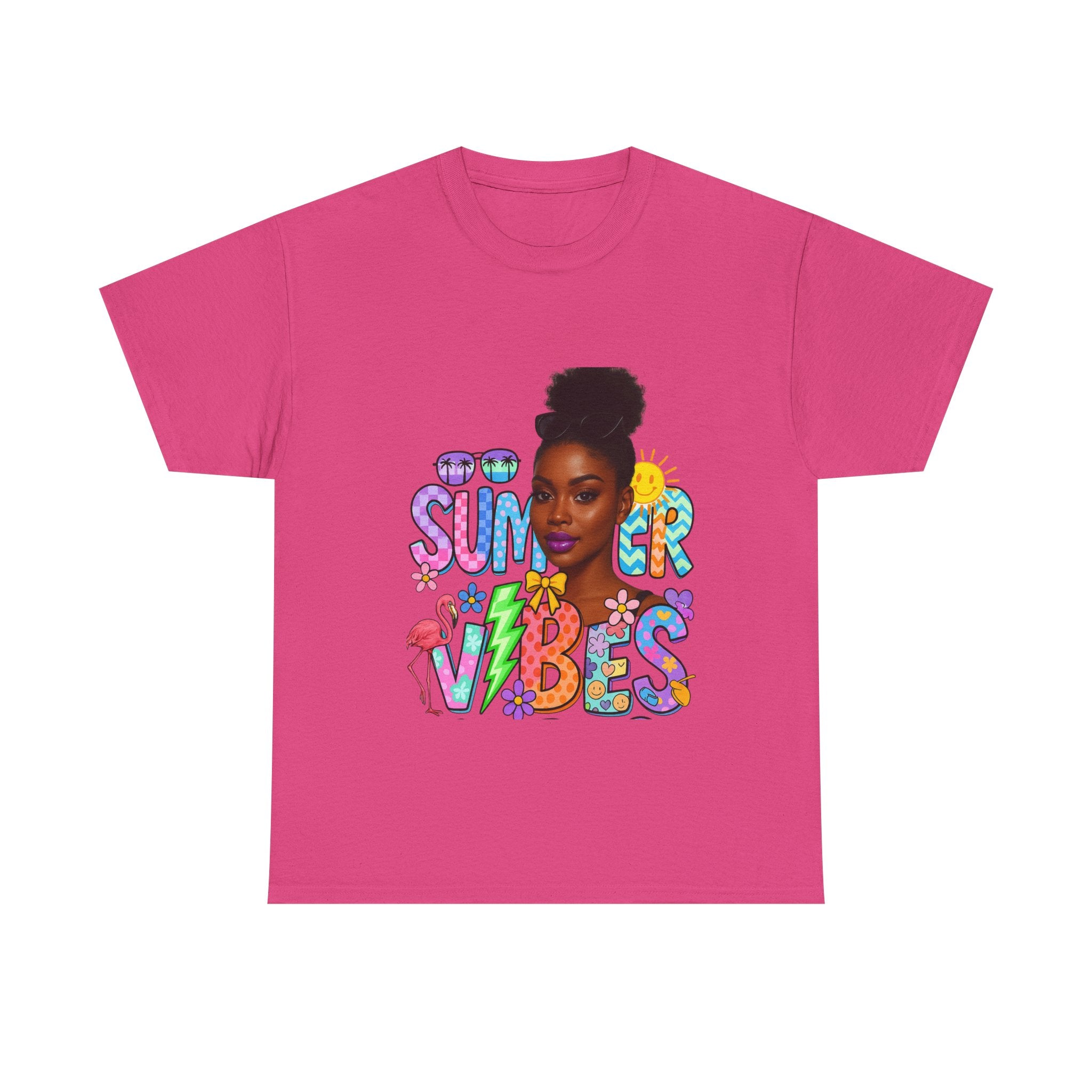 Summer Vibes Unisex Heavy Cotton Tee - Fun and Colorful Graphic Shirt