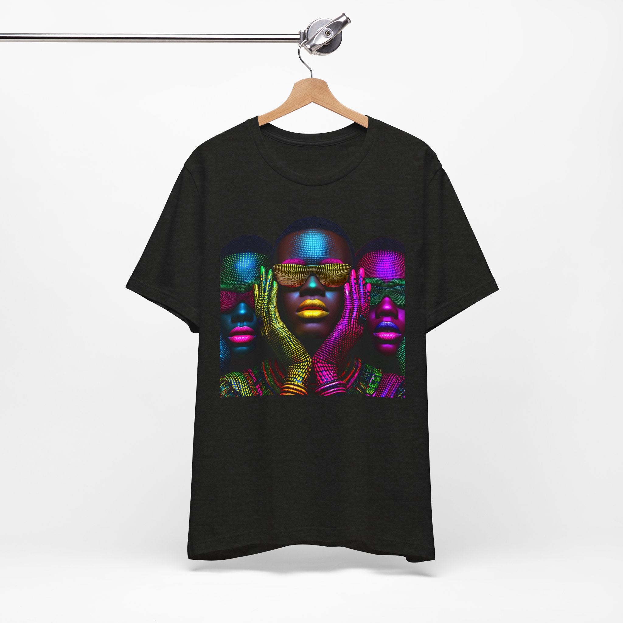 Afrofuturist Neon Faces T-Shirt