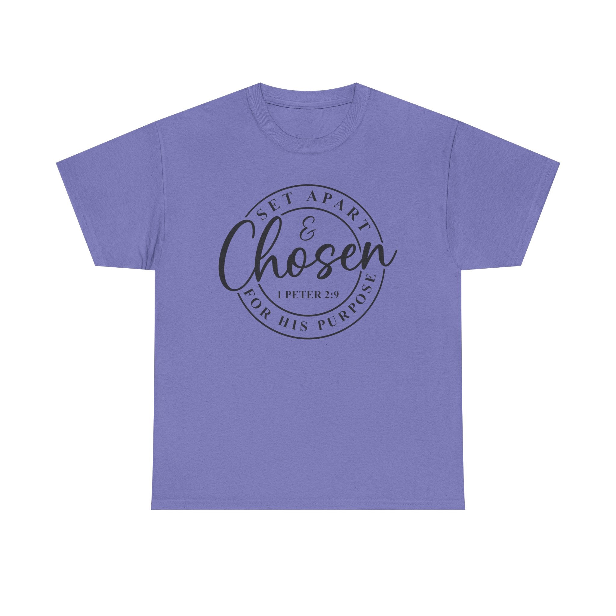 Set Apart & Chosen Unisex Heavy Cotton Tee, Faith-Based T-Shirt, Christian Apparel, Inspirational Gift, Religious Shirt, Meaningful Message