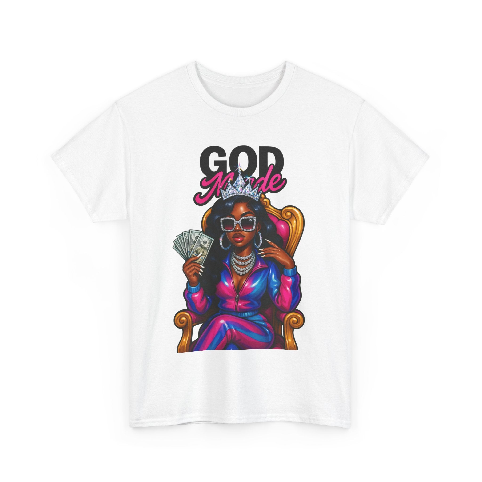 God Made Us Unisex Heavy Cotton Tee - Bold & Vibrant Graphic Tee for Confident Style