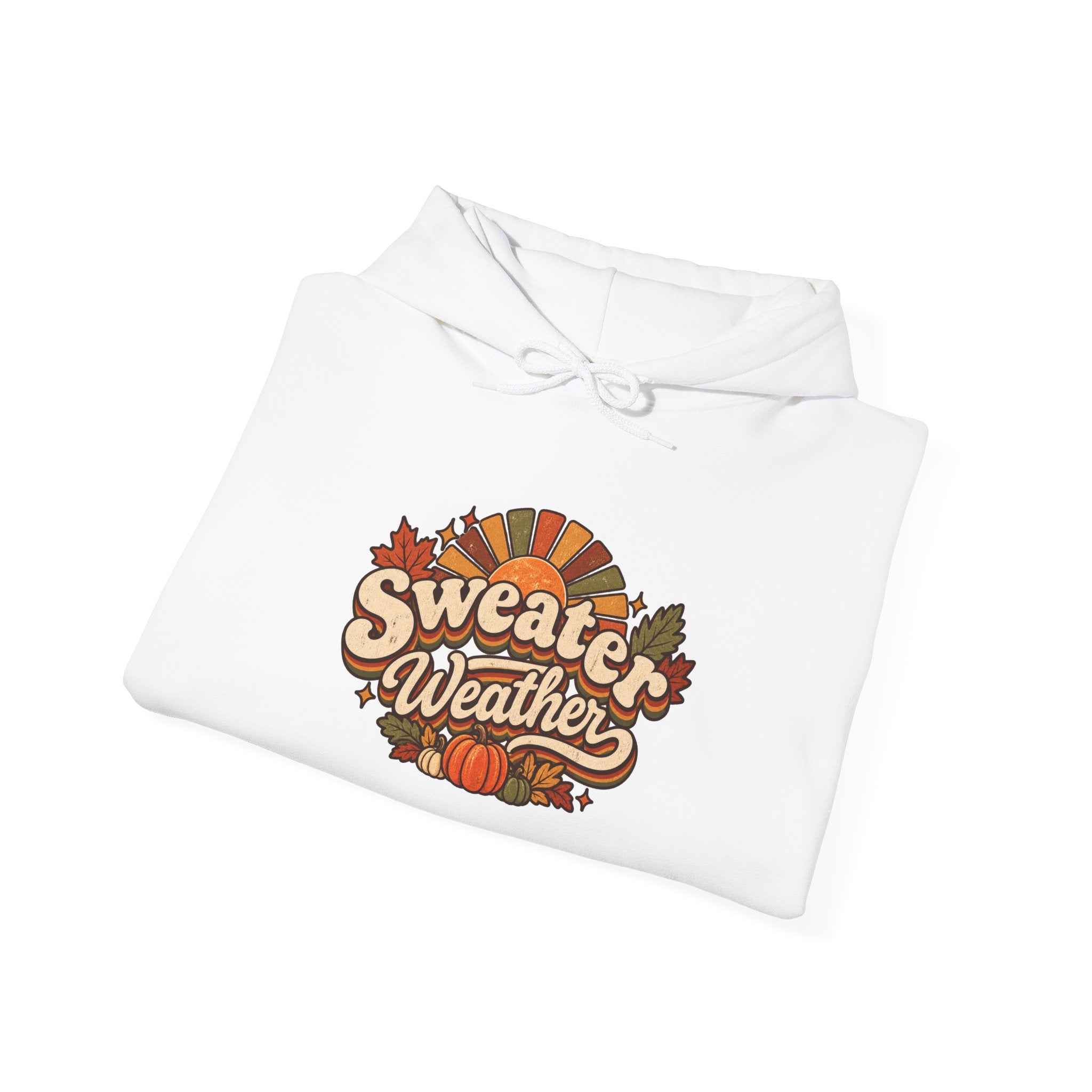 Sweater Weather Hoodie — Cozy Fall Pumpkin Graphic Hoodie