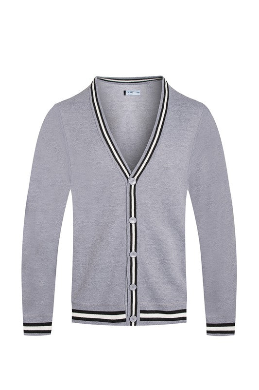 EM Men's Stripe Cardigan - ShopEbonyMonique