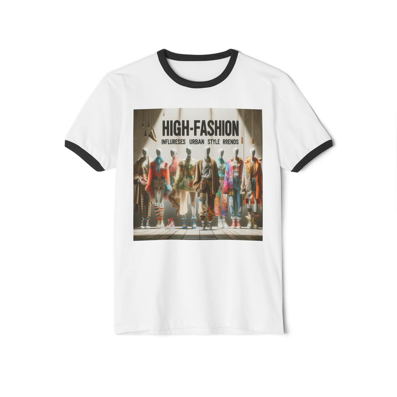 High Fashion Unisex Cotton Ringer T-Shirt - ShopEbonyMonique