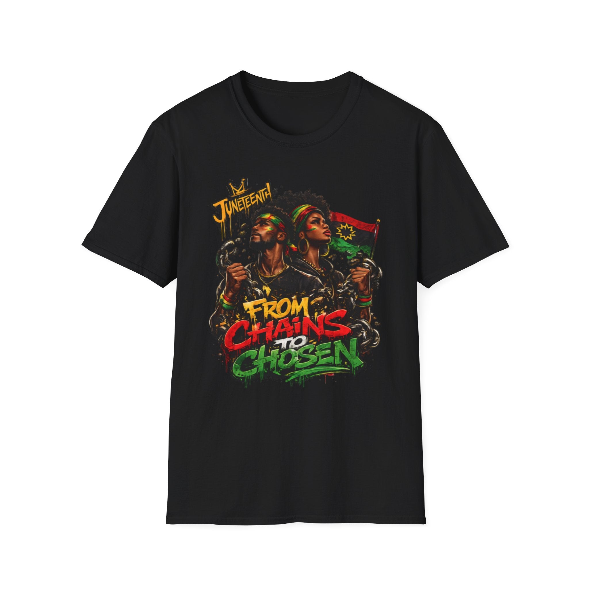 From Chains to Chosen T-Shirt - Unisex— Inspirational Rastafarian Reggae Graphic Tee