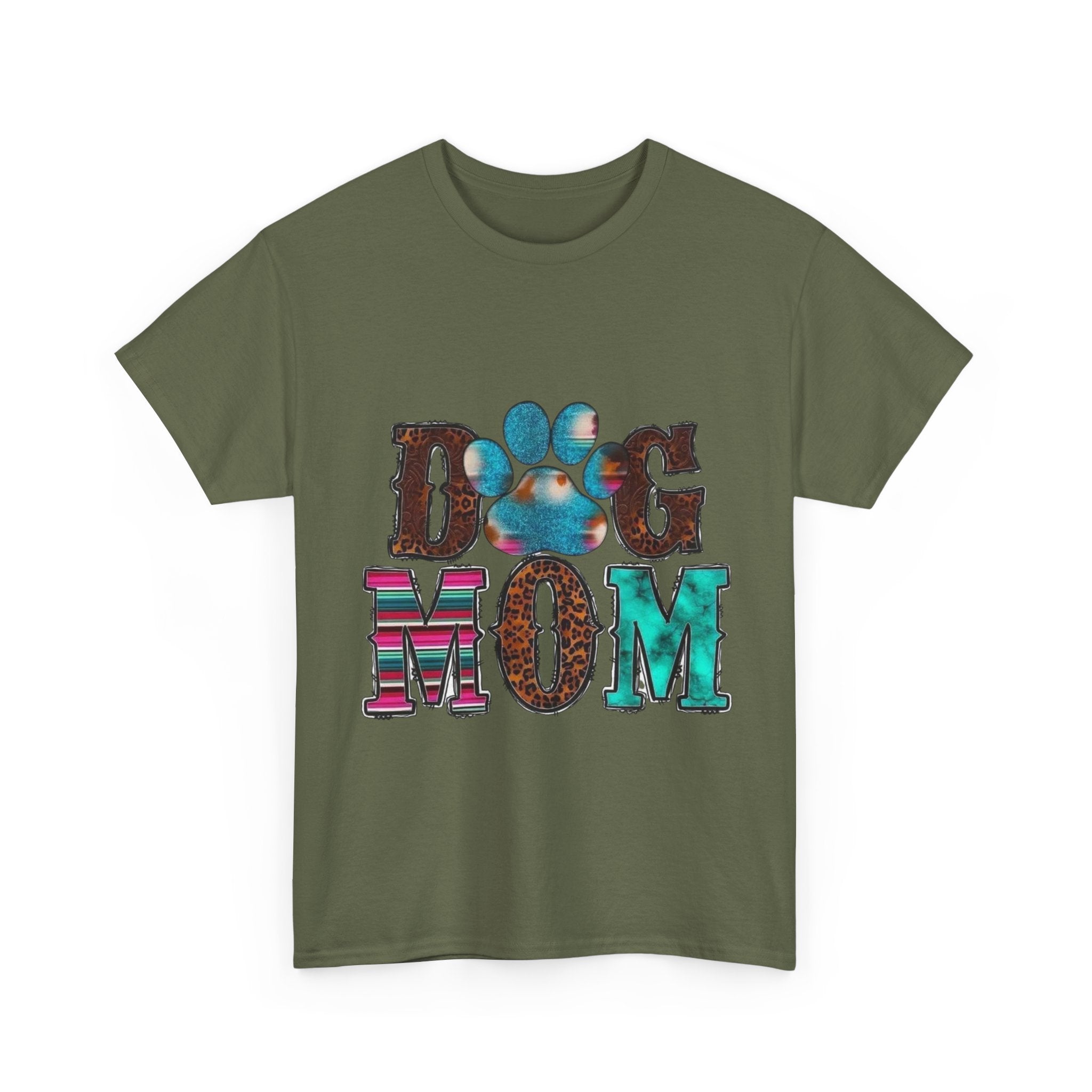 Dog Mom  Heavy Cotton Tee, Pet Lover Gift, Dog Owner Apparel, Fun Animal Shirt, Cute Casual Wear, Perfect for Dog Lovers