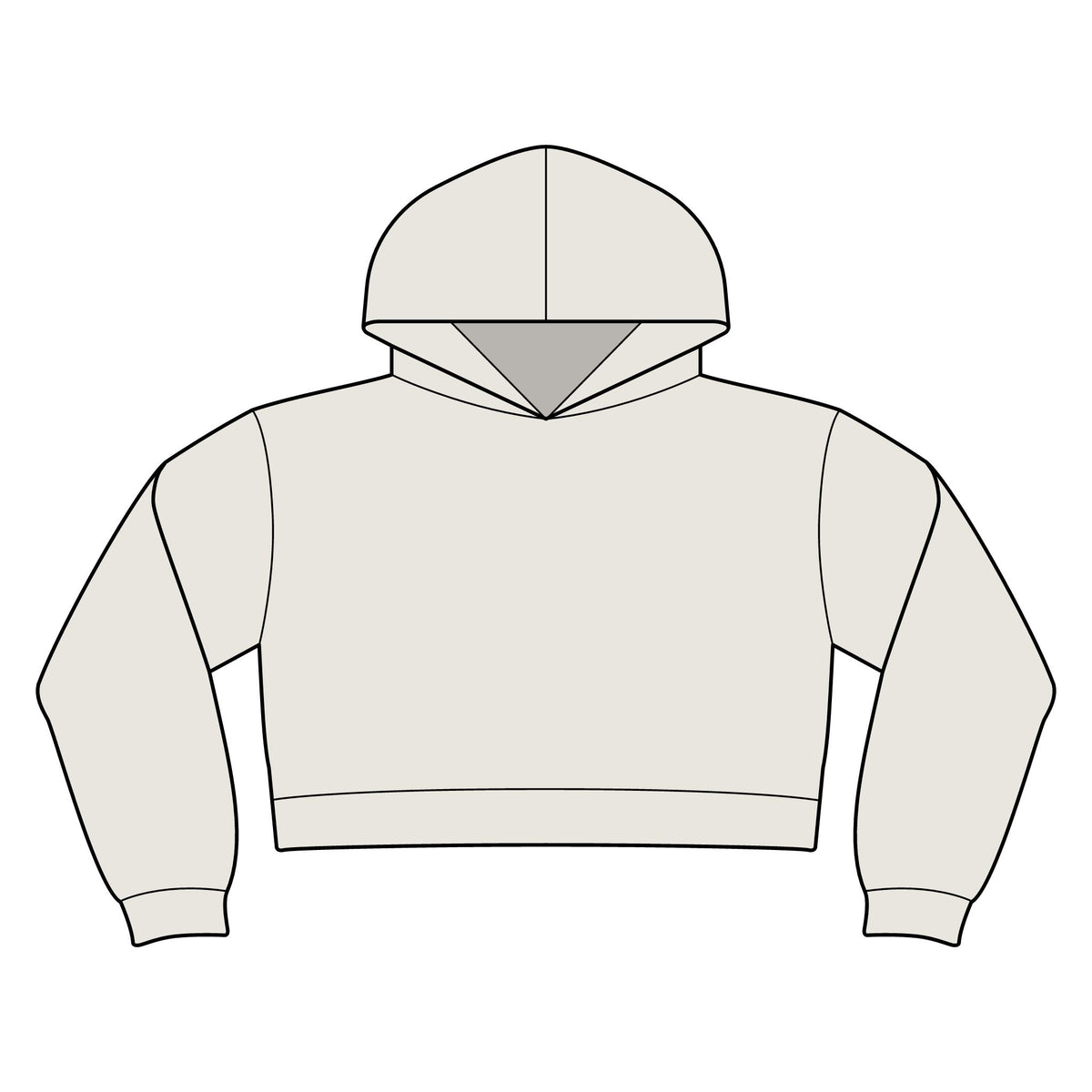 EM Womens Relaxed Crop Hoodie