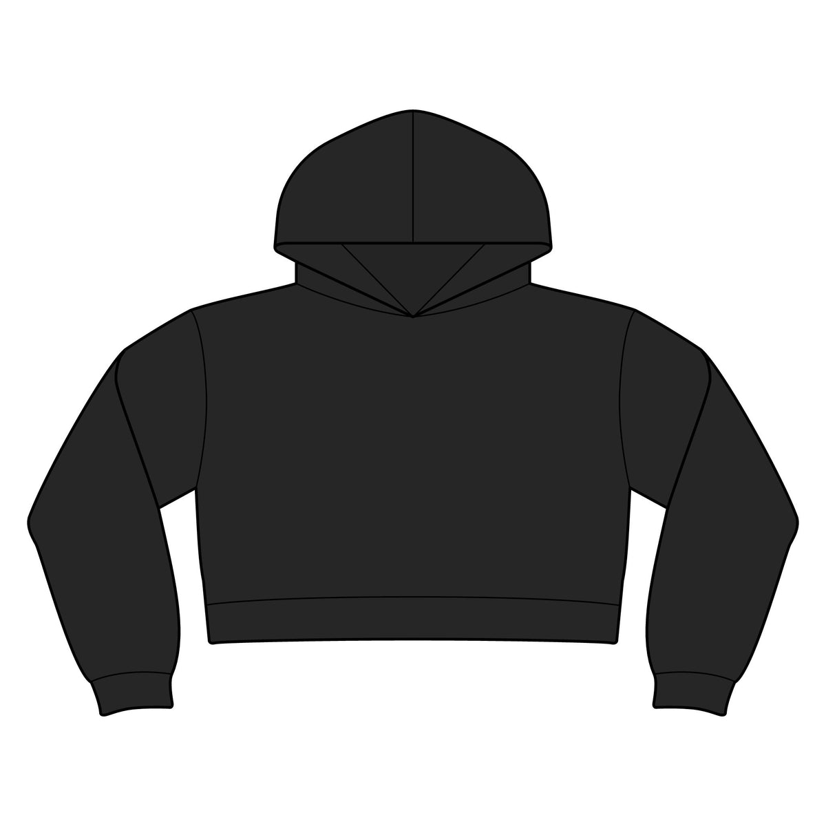 EM Womens Relaxed Crop Hoodie
