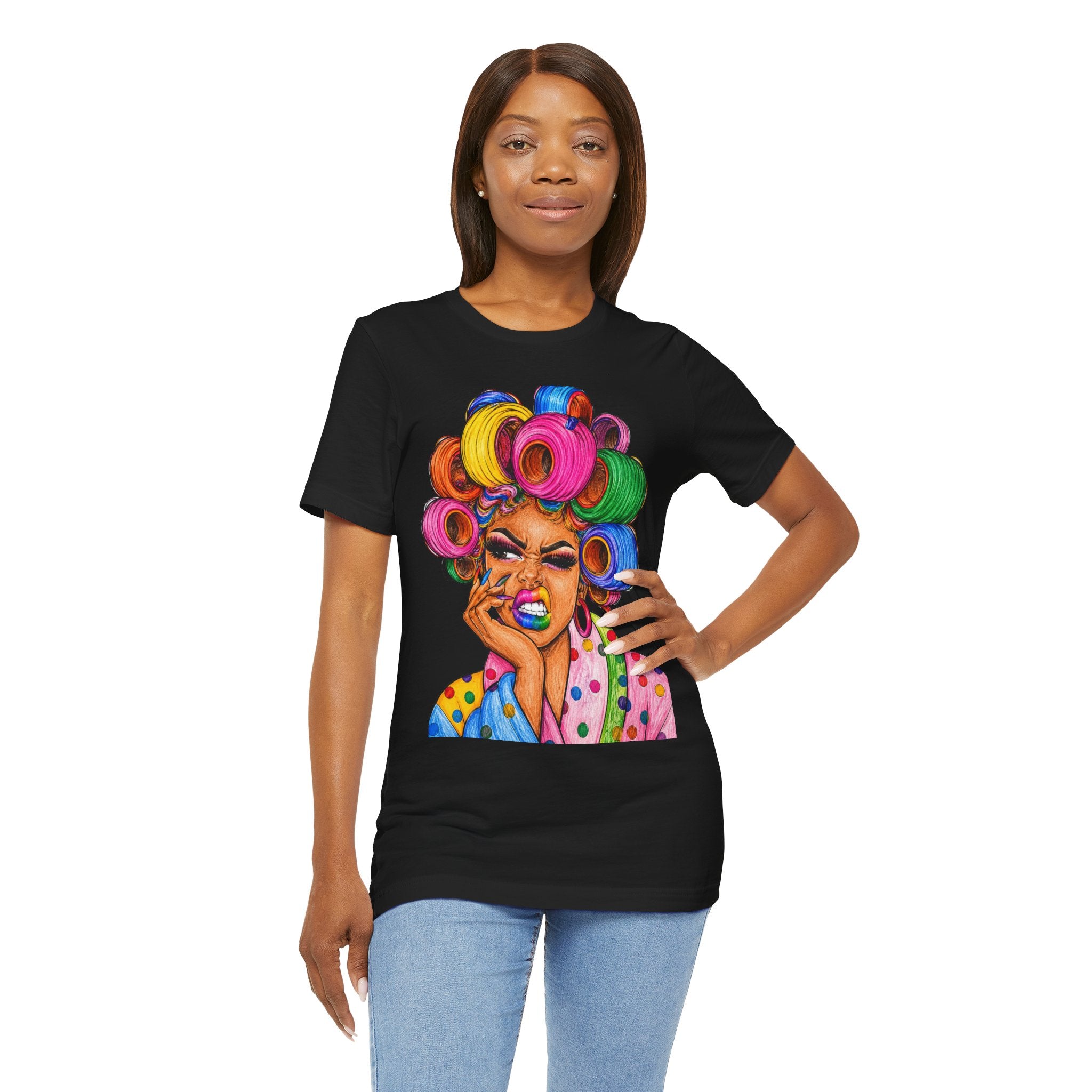 Graphic Tee — Colorful Roller Girl Illustration T-Shirt