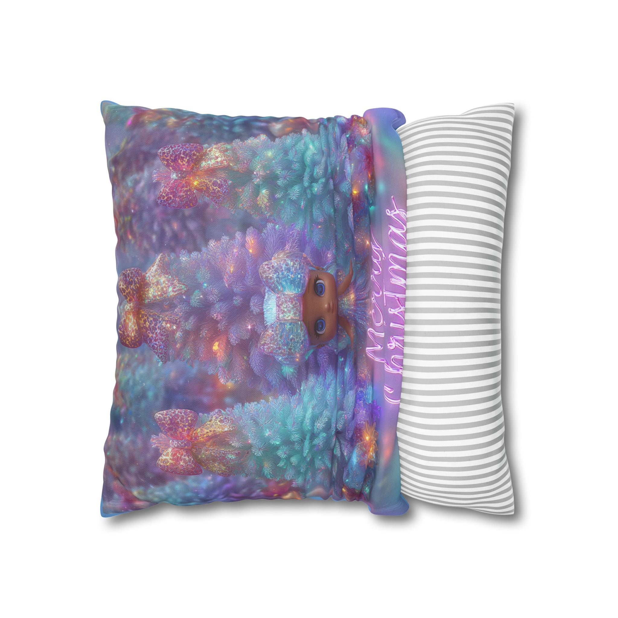 Merry Christmas Decorative Pillowcase, Cozy Holiday Decor, Personalized Gift, Kids Room, Winter Home Accent, Festive Throw Pillow