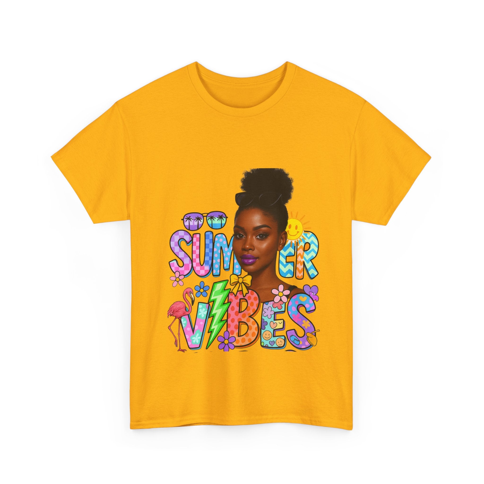 Summer Vibes Unisex Heavy Cotton Tee - Fun and Colorful Graphic Shirt