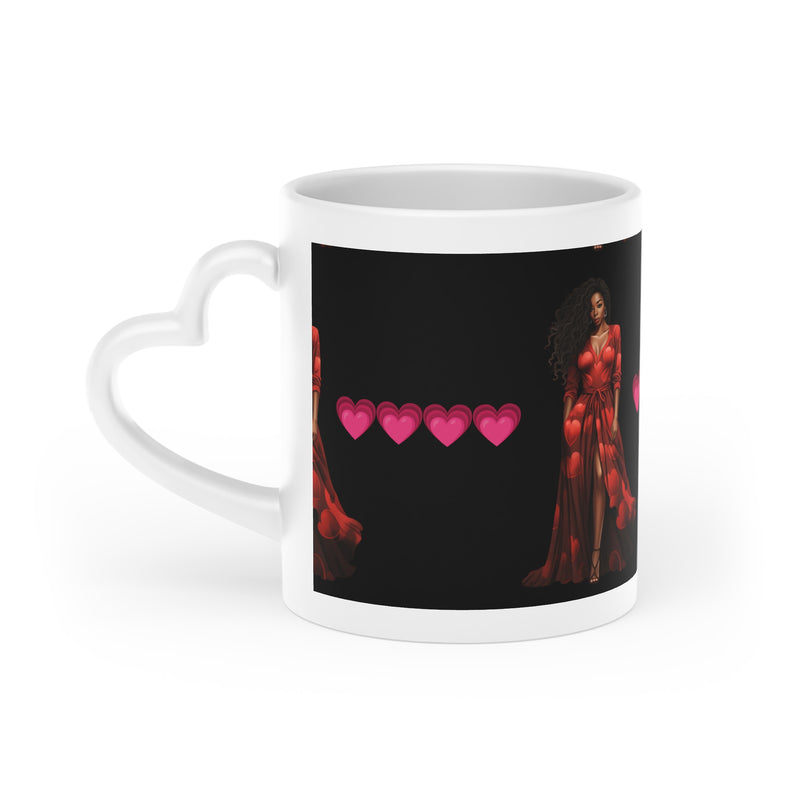 Valentine's Day Heart-Shaped Mug