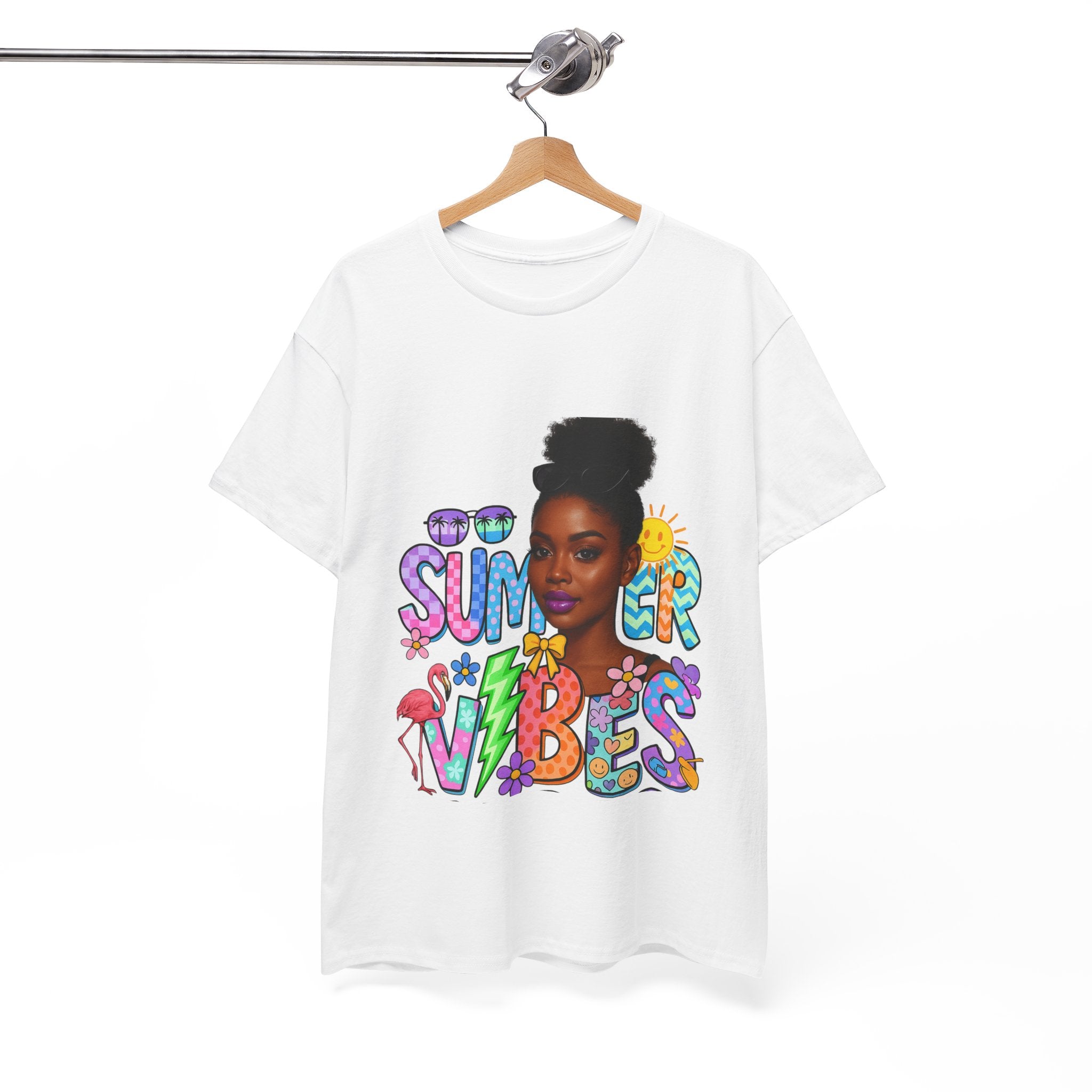 Summer Vibes Unisex Heavy Cotton Tee - Fun and Colorful Graphic Shirt