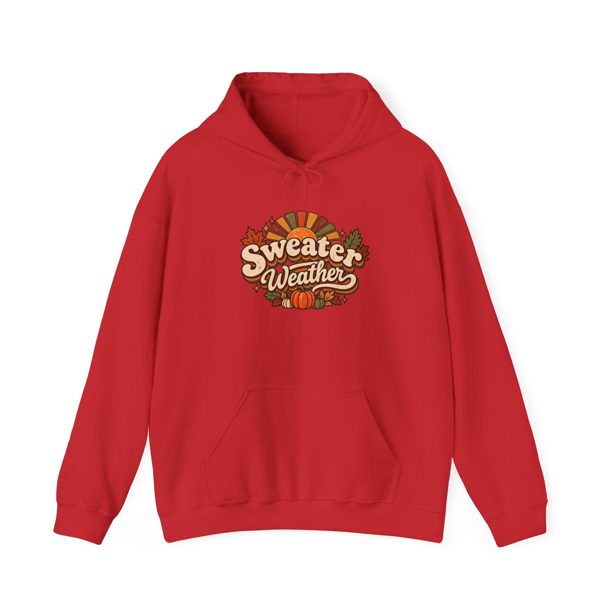 Sweater Weather Hoodie — Cozy Fall Pumpkin Graphic Hoodie