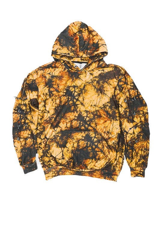 TYE DYE SLEEVE TOGGLE HOODIE AND SWEAT SET - ShopEbonyMonique