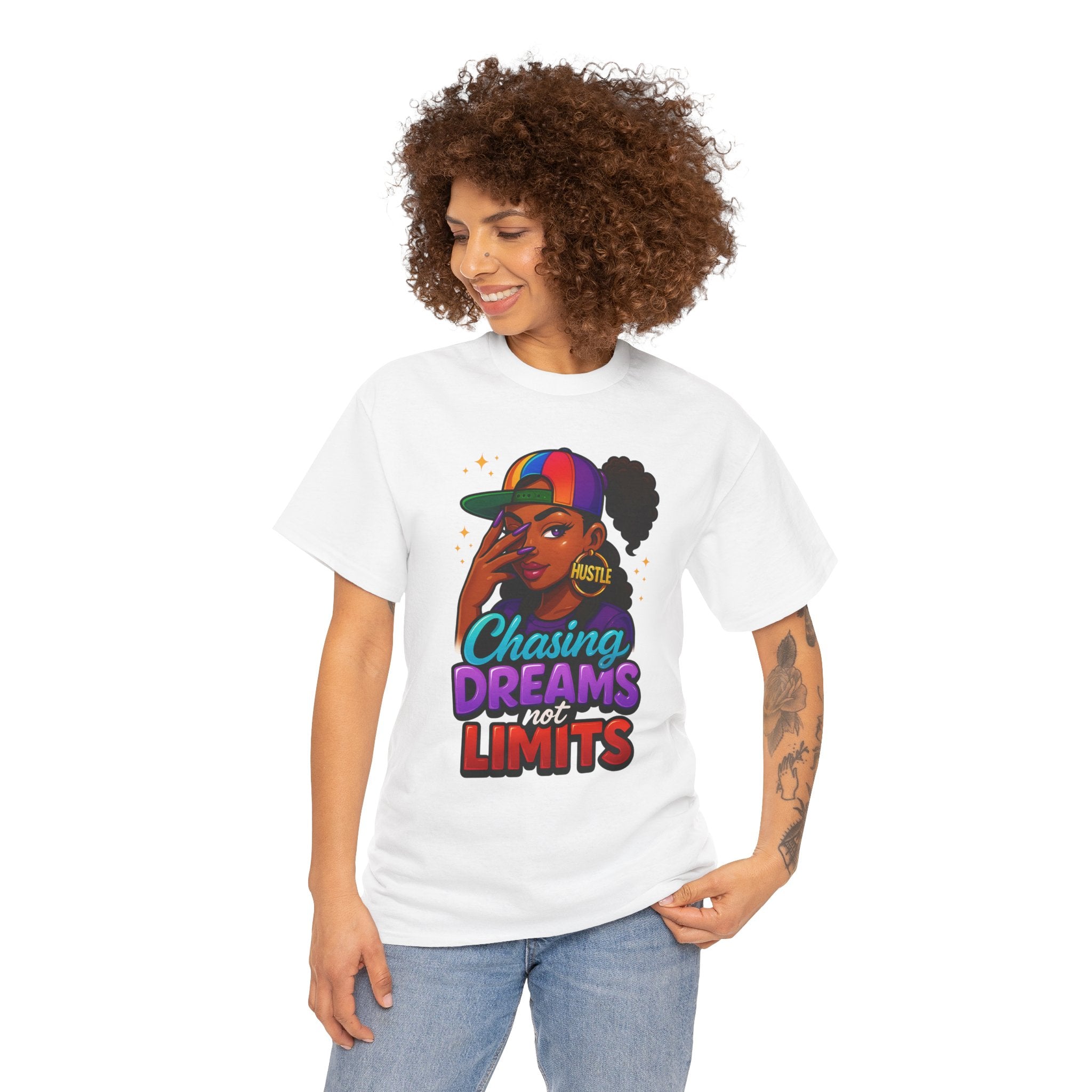 Chasing Dreams Unisex Heavy Cotton Tee - Inspirational Hustle Shirt