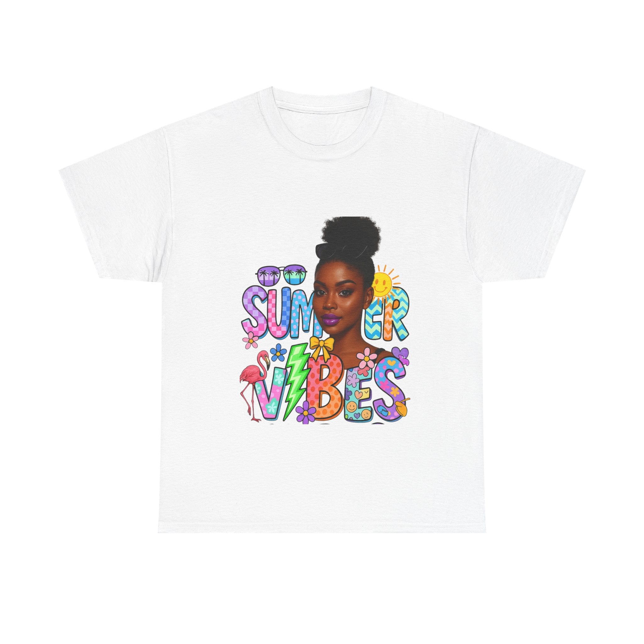 Summer Vibes Unisex Heavy Cotton Tee - Fun and Colorful Graphic Shirt