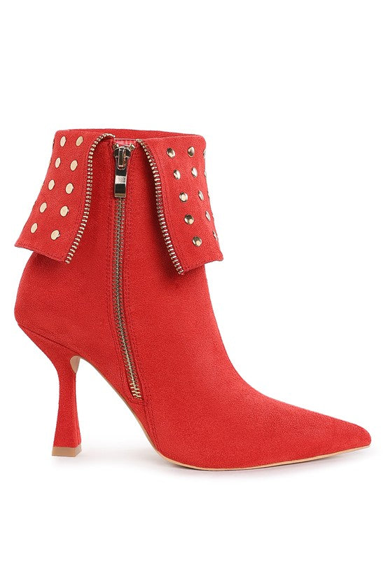 Piccini Stud Embellished Foldover Boots - ShopEbonyMonique