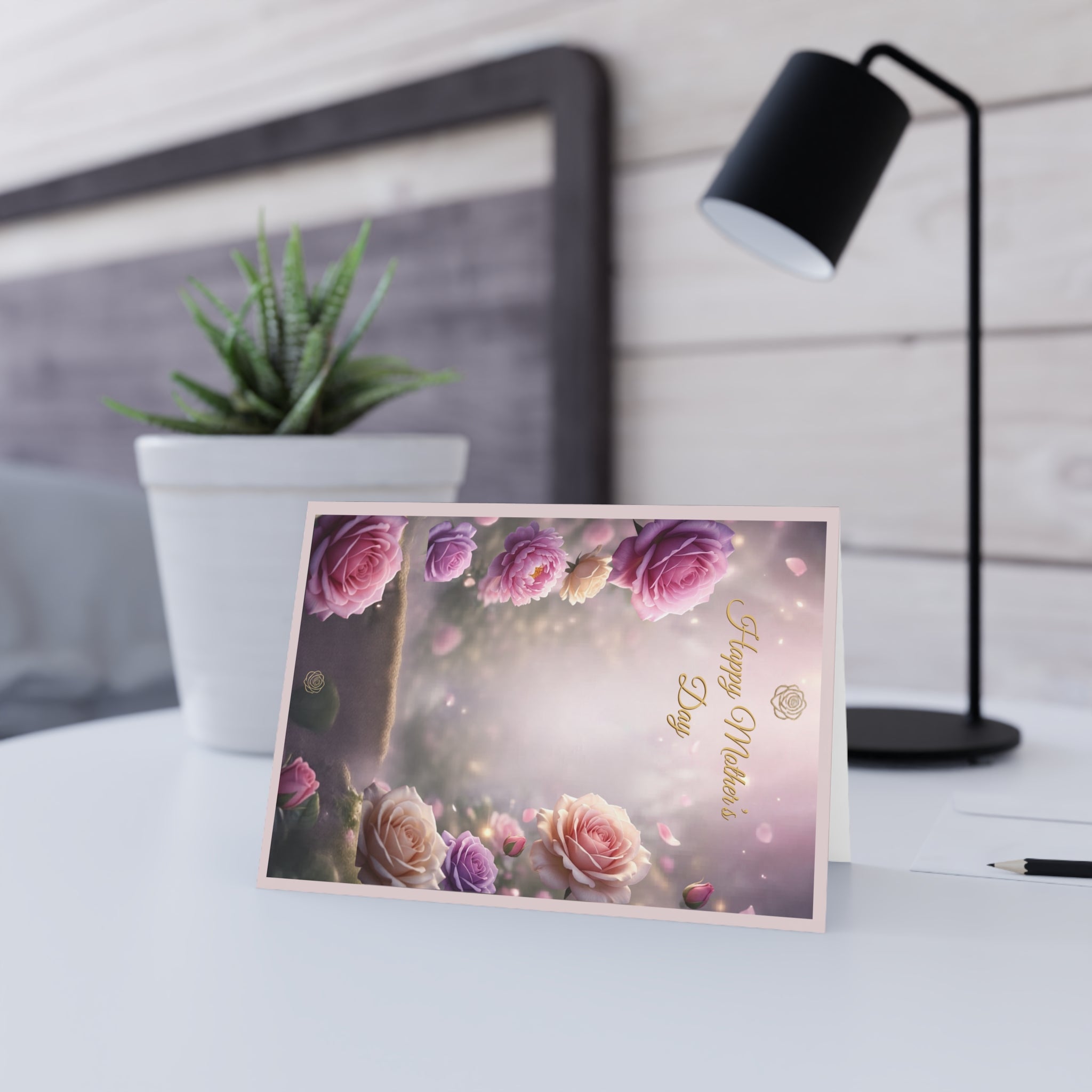 Mother's Day Greeting Card — "A Love That Blooms" Floral Mom & Child Card