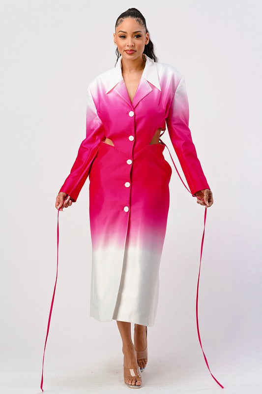 EM Color gradient spring trench coat - ShopEbonyMonique