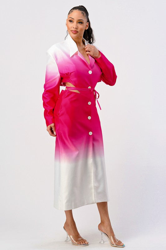 EM Color gradient spring trench coat - ShopEbonyMonique