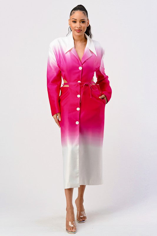 EM Color gradient spring trench coat - ShopEbonyMonique