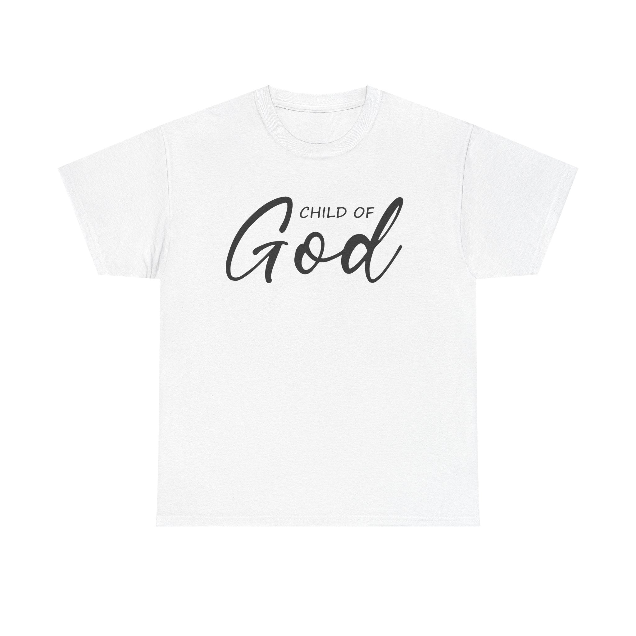 Child of God Unisex Heavy Cotton Tee - Faith T-Shirt, Spiritual Gift, Church Events, Casual Wear, Everyday Comfort