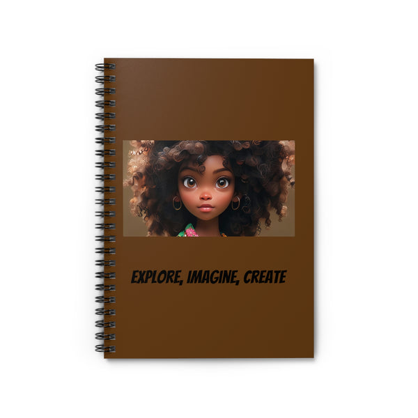 Explore, Imagine, Create Spiral Notebook - Ruled Line - ShopEbonyMonique