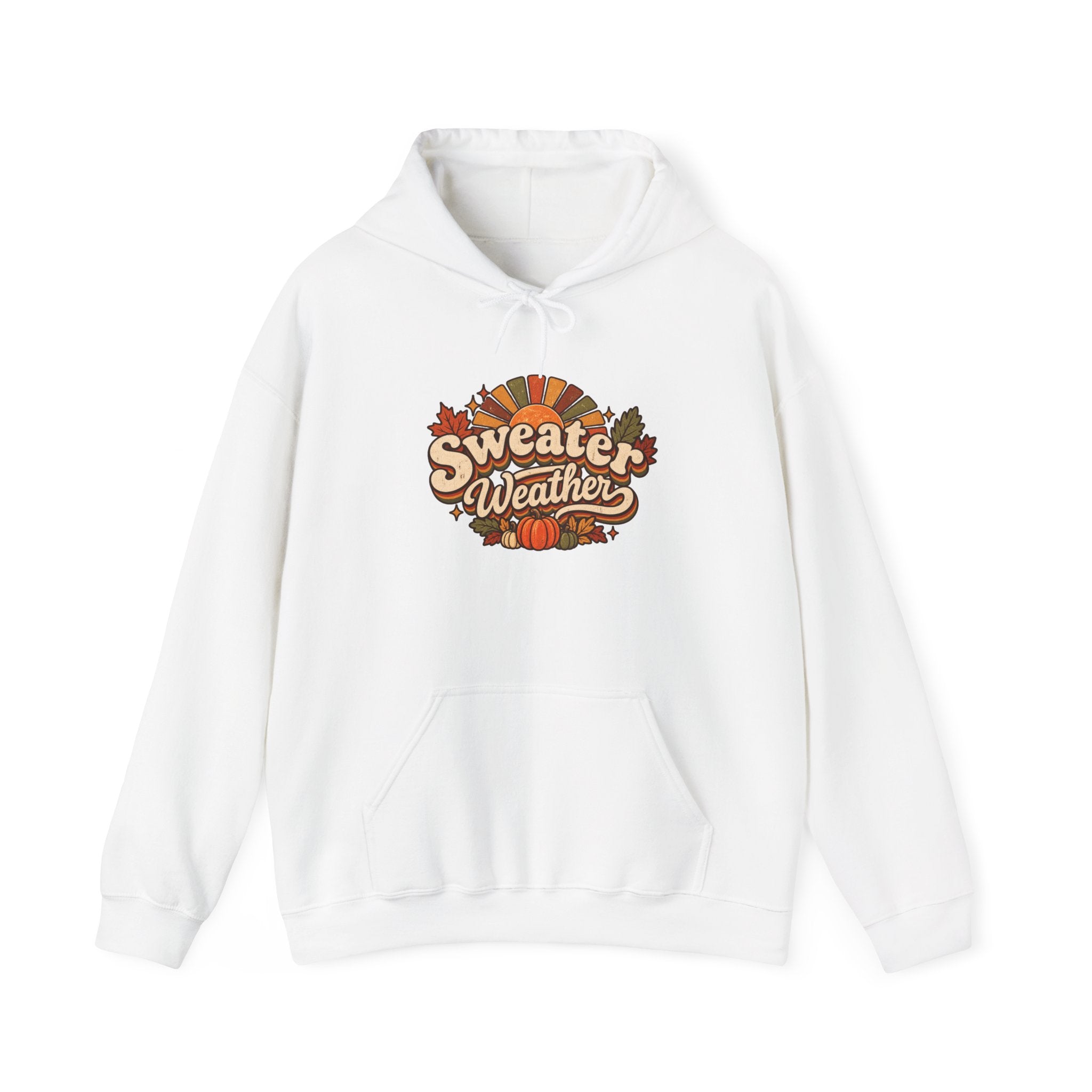 Sweater Weather Hoodie — Cozy Fall Pumpkin Graphic Hoodie