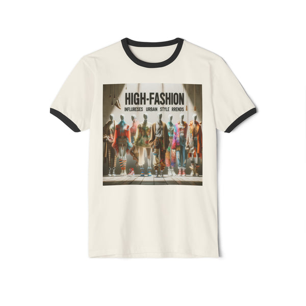 High Fashion Unisex Cotton Ringer T-Shirt - ShopEbonyMonique