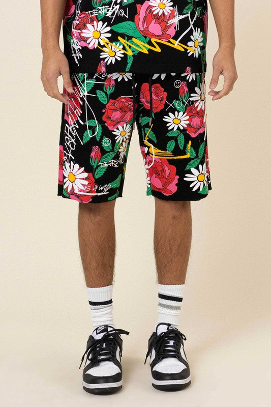 Bloom Print Shorts - ShopEbonyMonique