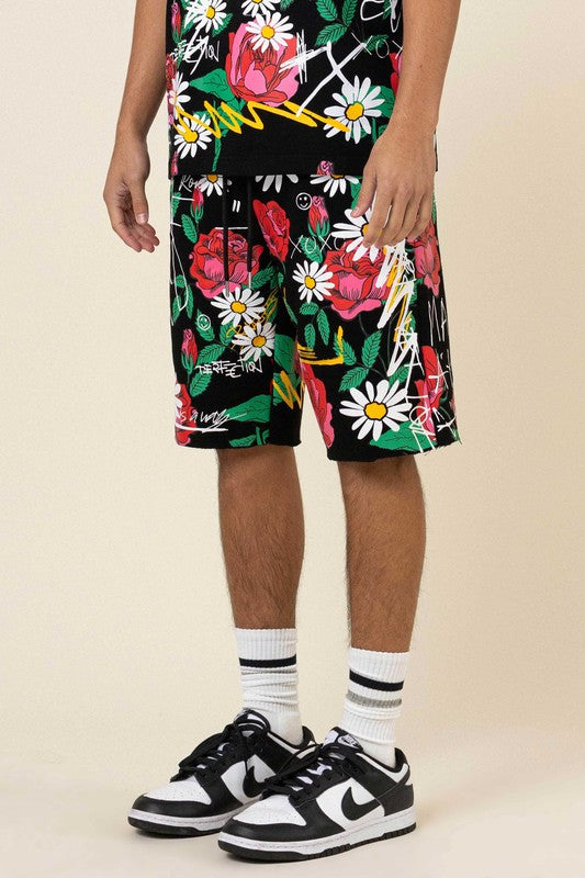 Bloom Print Shorts - ShopEbonyMonique