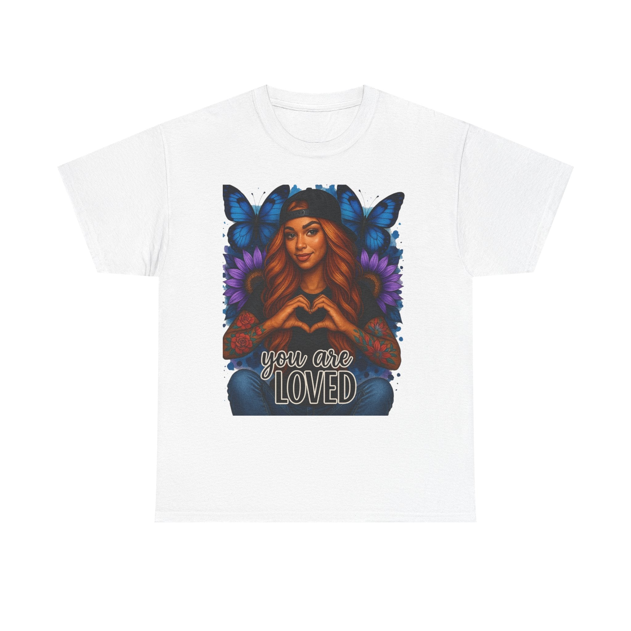 You Are Loved Unisex Heavy Cotton Tee – Vibrant Graphic Tee for Self-Love & Celebration